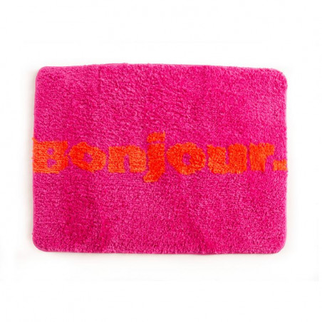 TAPIS DE BAIN BONJOUR ROSE TAPIS DE BAIN BONJOUR ROSE