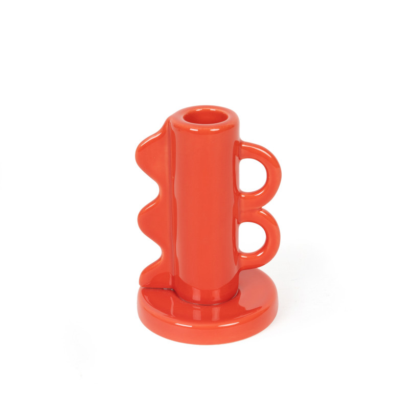 PORTE-BOUGIE ROUGE VINTAGE