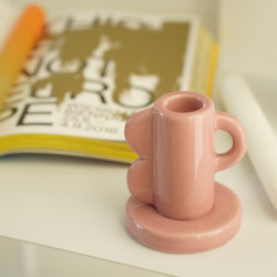 PORTE-BOUGIE MAGENTA VINTAGE