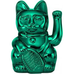 MANEKI NEKO SHINY TEAL LUCKY CAT