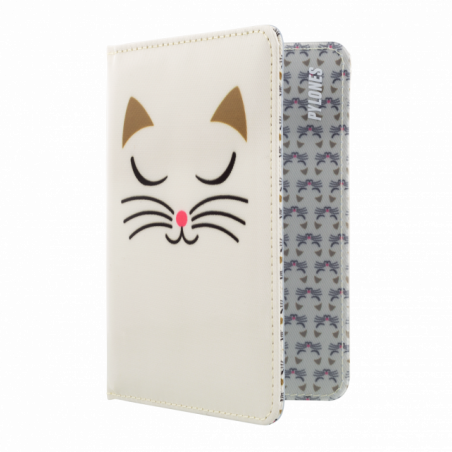 PORTE PASSEPORT CHAT BLANC PYLONES PORTE PASSEPORT CHAT BLANC PYLONES