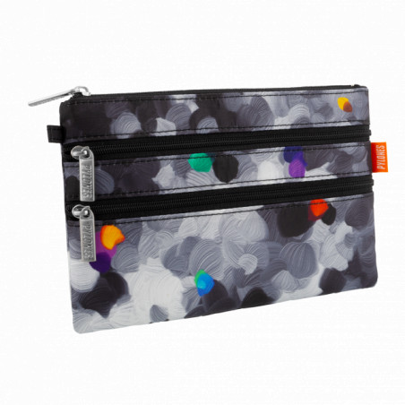 POCHETTE "ZIP POUCH 3 ZIPS" BLACK PALETTE PYLONES POCHETTE "ZIP POUCH 3 ZIPS" BLACK PALETTE PYLONES