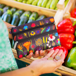 POCHETTE "ZIP POUCH 3 ZIPS" JARDIN FLEURI PYLONES