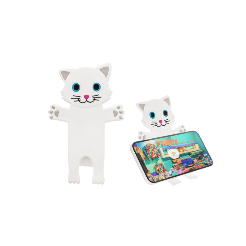 REPOSE TELEPHONE ANI-STAND CHAT BLANC PYLONES
