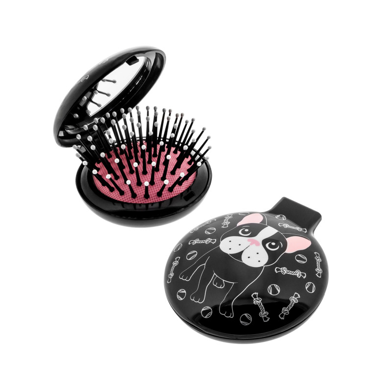 BROSSE PLIANTE ET SON MIROIR LADY RETRO BULLDOG PYLONES