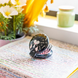 BROSSE PLIANTE ET SON MIROIR LADY RETRO BULLDOG PYLONES