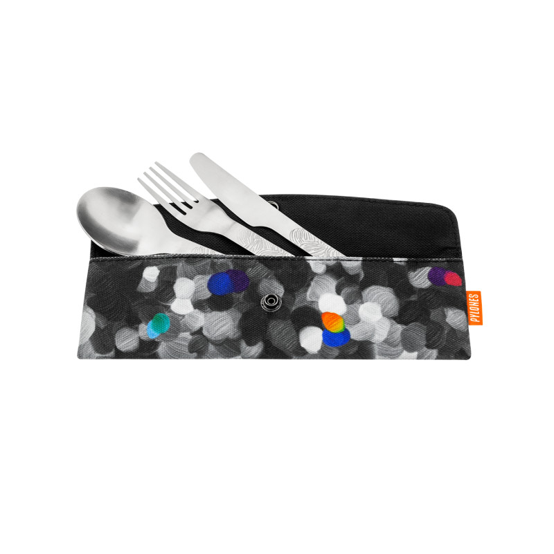 SET DE 3 COUVERTS DELICE CUT BLACK PALETTE PYLONES