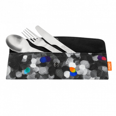 SET DE 3 COUVERTS DELICE CUT BLACK PALETTE PYLONES SET DE 3 COUVERTS DELICE CUT BLACK PALETTE PYLONES