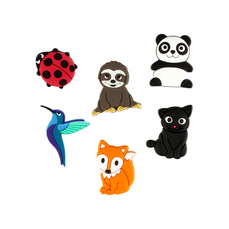 SET DE 6 MAGNETS HAPPY ANIMALS PYLONES