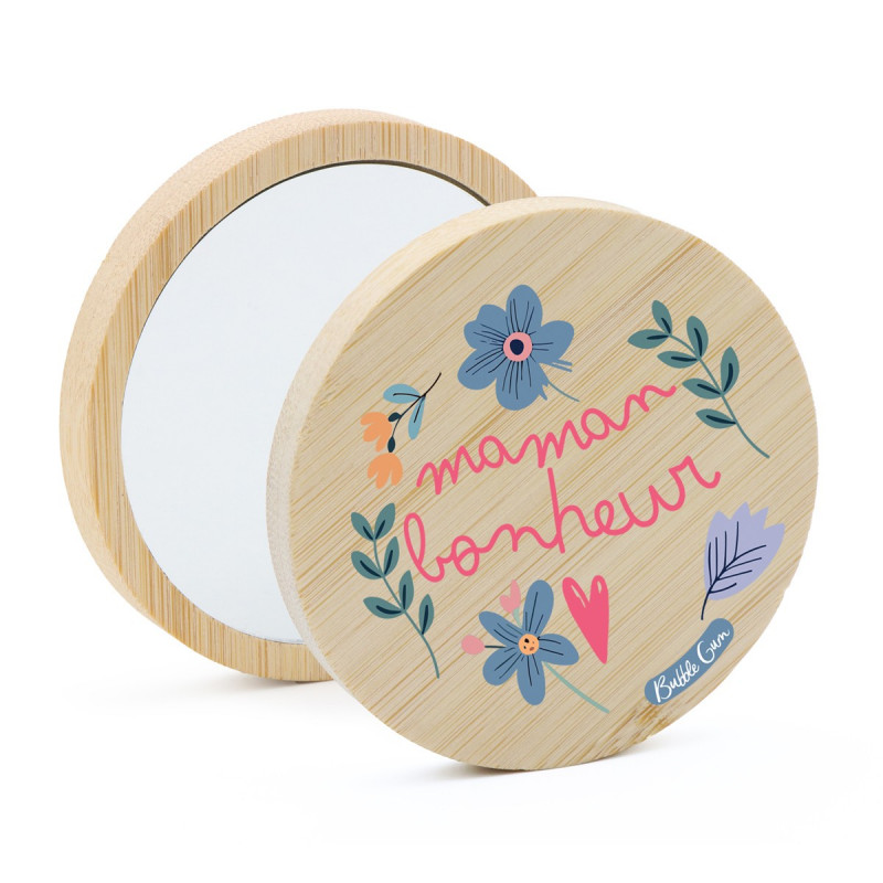 MIROIR BOIS MAMAN BONHEUR
