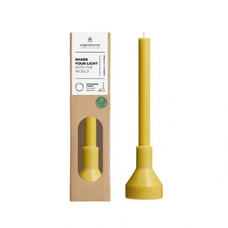 BOUGIE ET SOCLE MIEL BOUGIE ET SOCLE MIEL