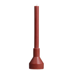 BOUGIE ET SOCLE ROUGE CHAUD