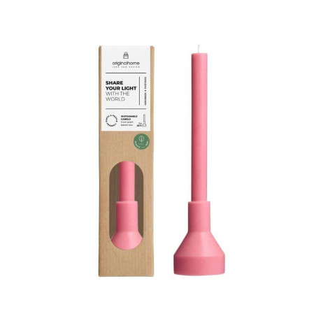 BOUGIE ET SOCLE ROSE BOUGIE ET SOCLE ROSE