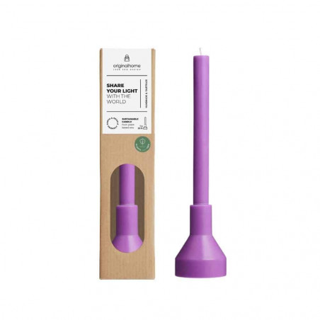 BOUGIE ET SOCLE MAUVE BOUGIE ET SOCLE MAUVE