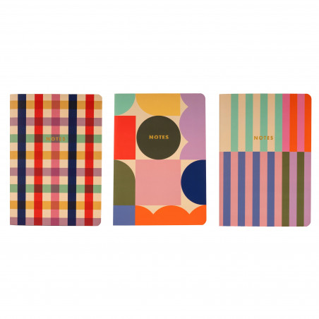 LOT DE 3 CARNETS A5 KIKKERLAND LOT DE 3 CARNETS A5 KIKKERLAND