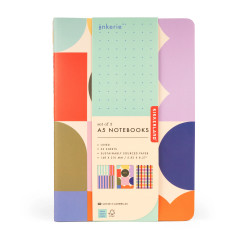 LOT DE 3 CARNETS A5 KIKKERLAND