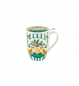 TISANIÈRE CHATS DUO AU SOLEIL Derrière La Porte