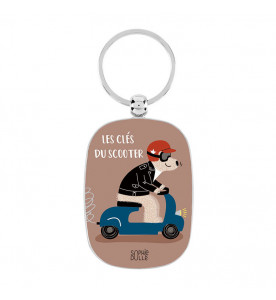 PORTE-CLES LES CLÉS DU SCOOTER Derrière La Porte