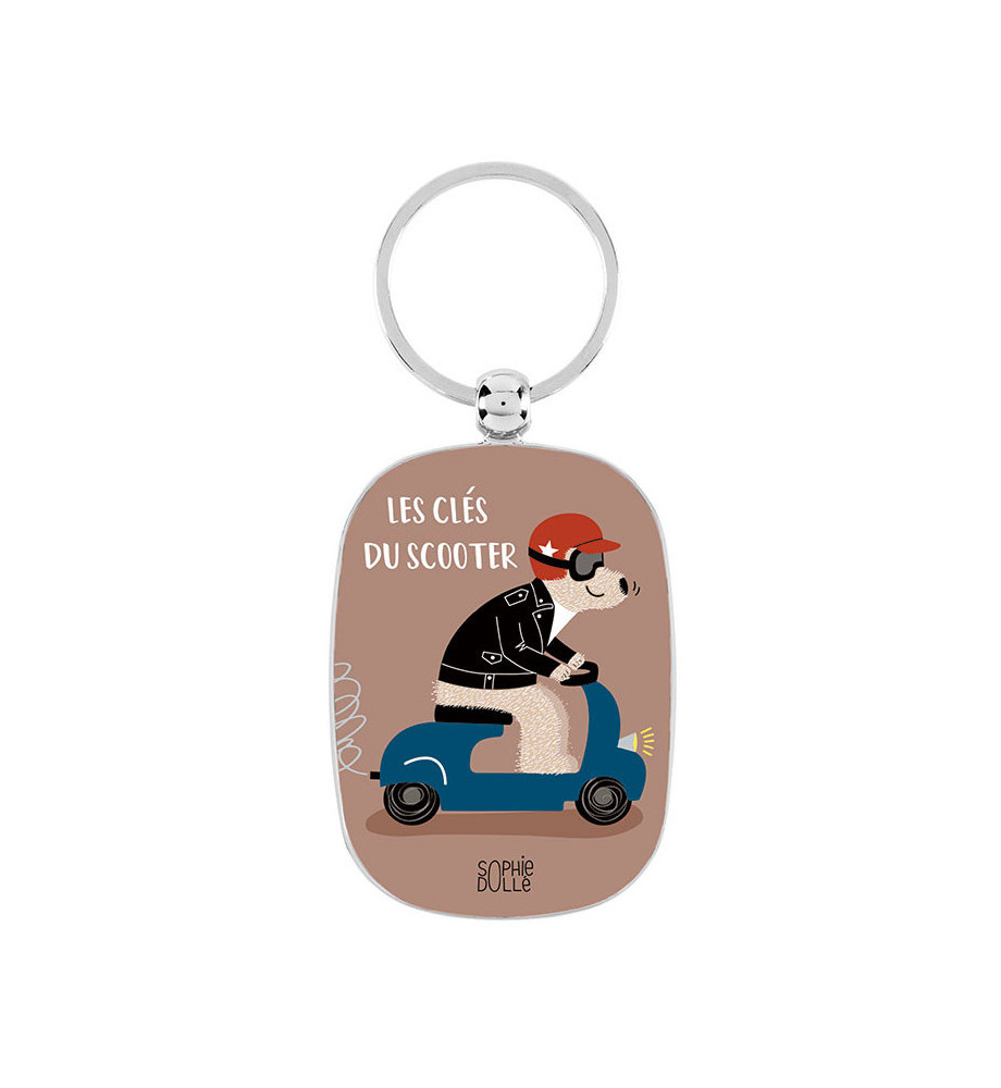 PORTE-CLES LES CLÉS DU SCOOTER Derrière La Porte