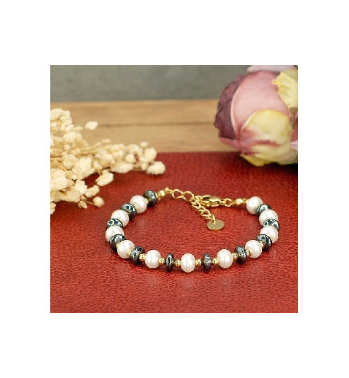 BRACELET ACIER PIERRES NATURELLES BRACELET ACIER PIERRES NATURELLES