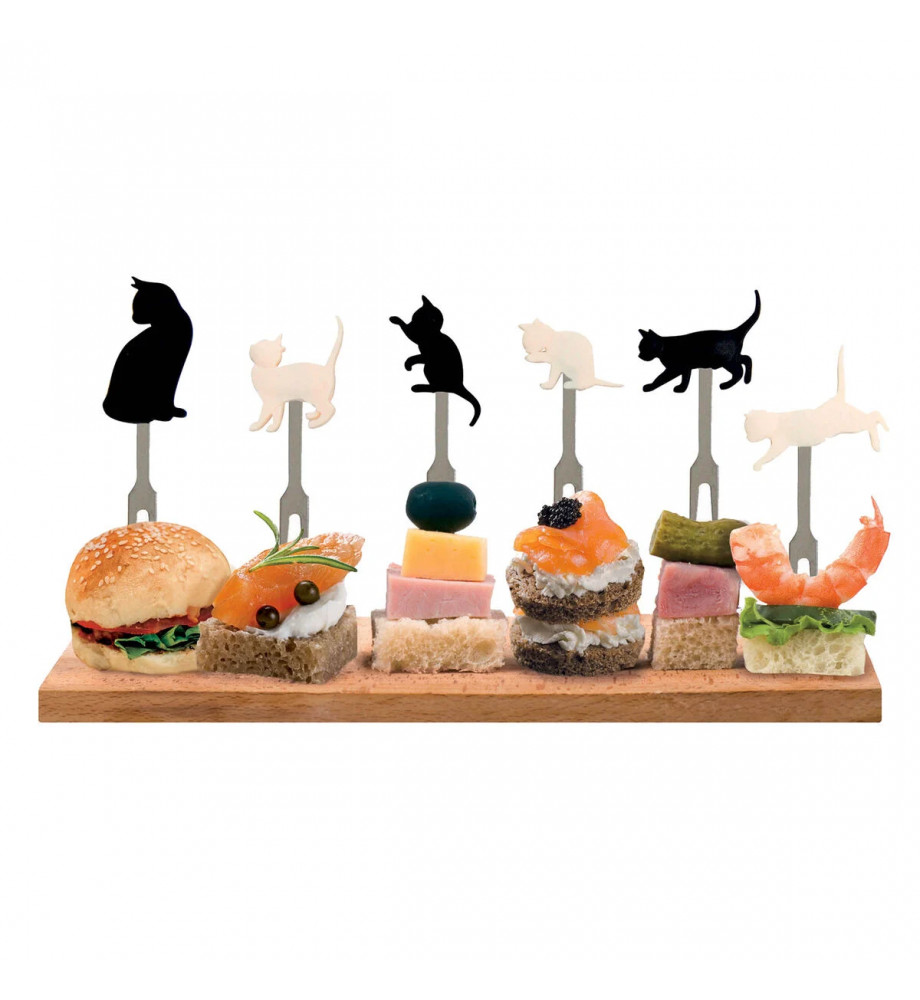 SET DE 6 PIQUE APÉRITIF CHAT LEGAMI