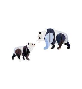PANDA FAMILY BIG WILD ANIMALS