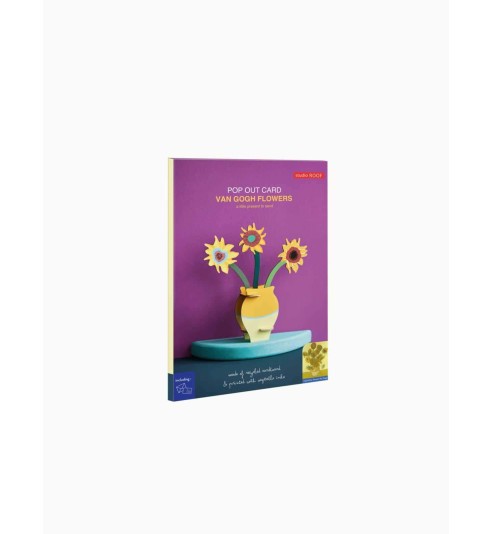 POP OUT CARDS VAN GOGH FLOWERS STUDIO ROOF