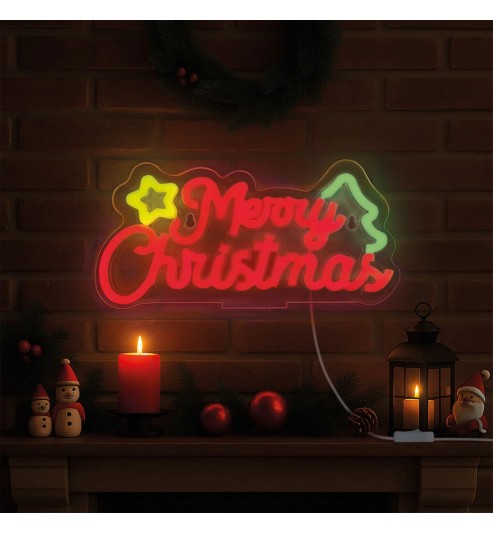 ENSEIGNE NEON MERRY XMAS LEGAMI