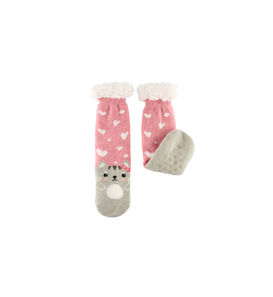 CHAUSSETTES CHAT COEUR SHERPA DLP