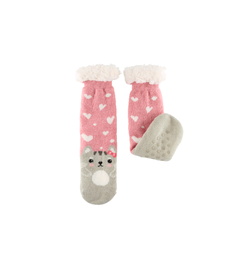 CHAUSSETTES CHAT COEUR SHERPA DLP