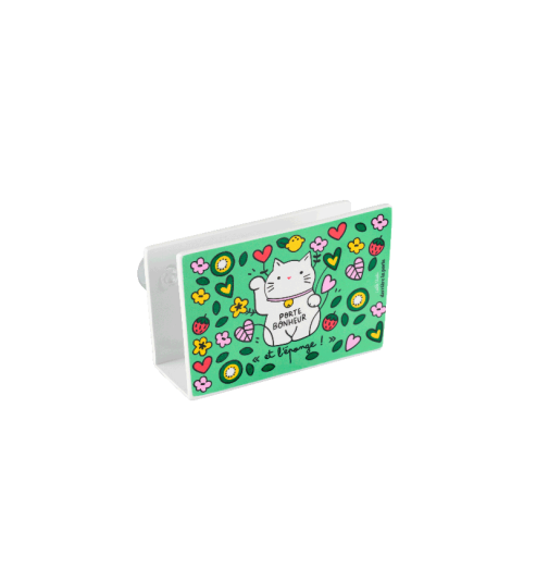 PORTE EPONGE CHAT BONHEUR DLP