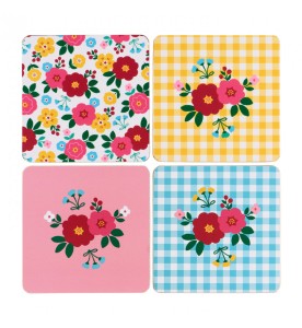 DESSOUS DE VERRE BOUQUET DE ROSES