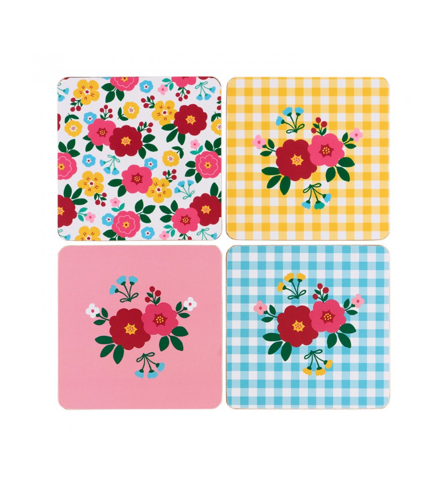 DESSOUS DE VERRE BOUQUET DE ROSES