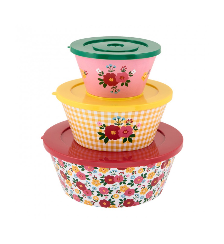 SET DE 3 SALADIERS BOUQUET DE ROSES