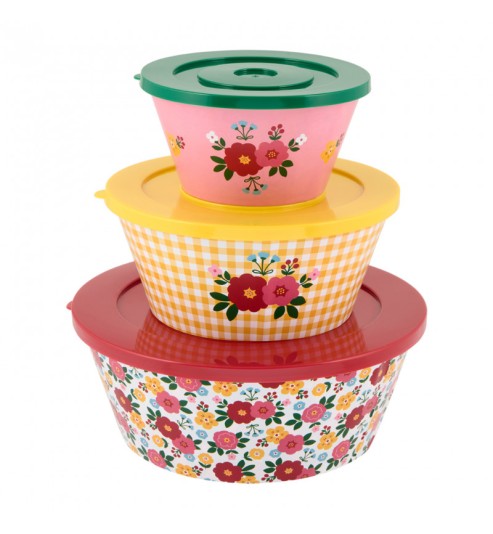 SET DE 3 SALADIERS BOUQUET DE ROSES