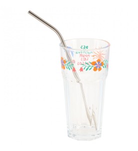 SET DE 2 VERRES + 2 PAILLES INOX