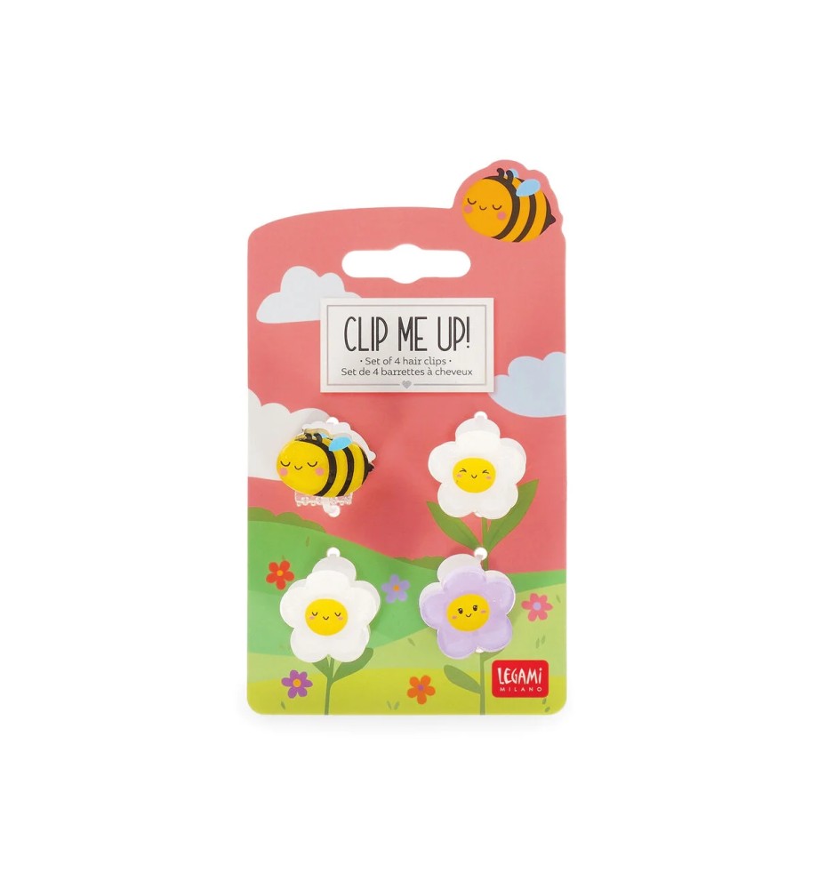 Set de 4 mini barrettes à cheveux « Clip Me Up! » – Legami