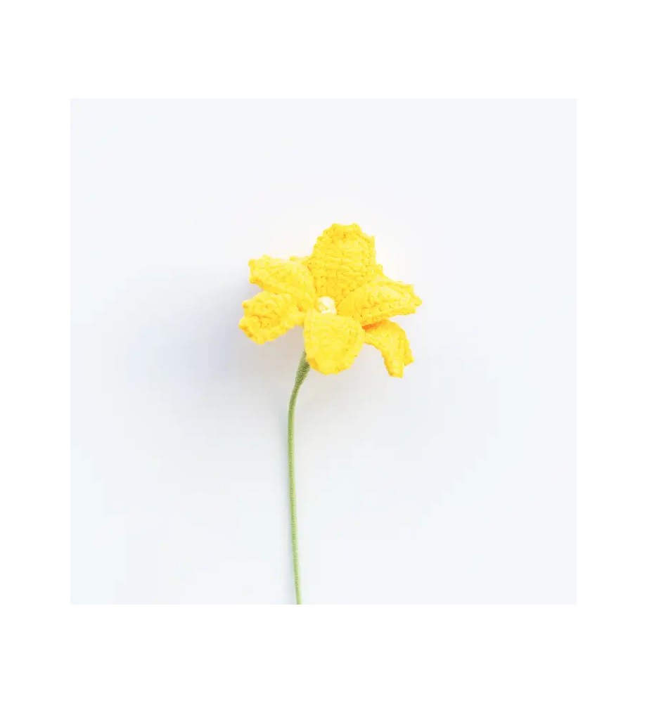 COSMOS JAUNE EN CROCHET (l'unité)