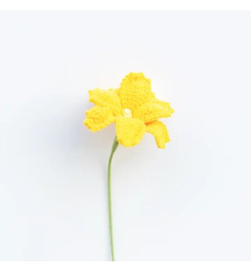 COSMOS JAUNE EN CROCHET (l'unité)