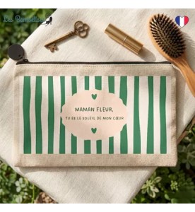 POCHETTE MAMAN FLEUR RAYURES