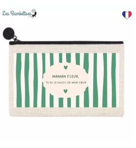 POCHETTE MAMAN FLEUR RAYURES
