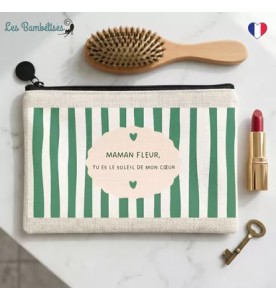 POCHETTE MAMAN FLEUR RAYURES