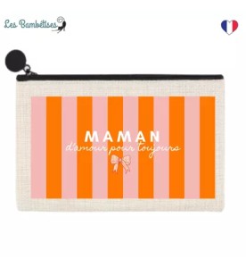 POCHETTE MAMAN D'AMOUR RAYURES