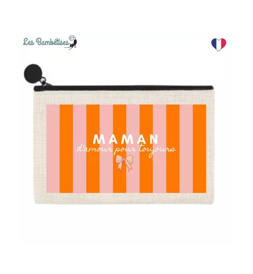 POCHETTE MAMAN D'AMOUR RAYURES