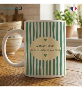 MUG MAMAN RAYURES VERTES