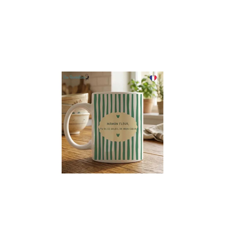 MUG MAMAN RAYURES VERTES