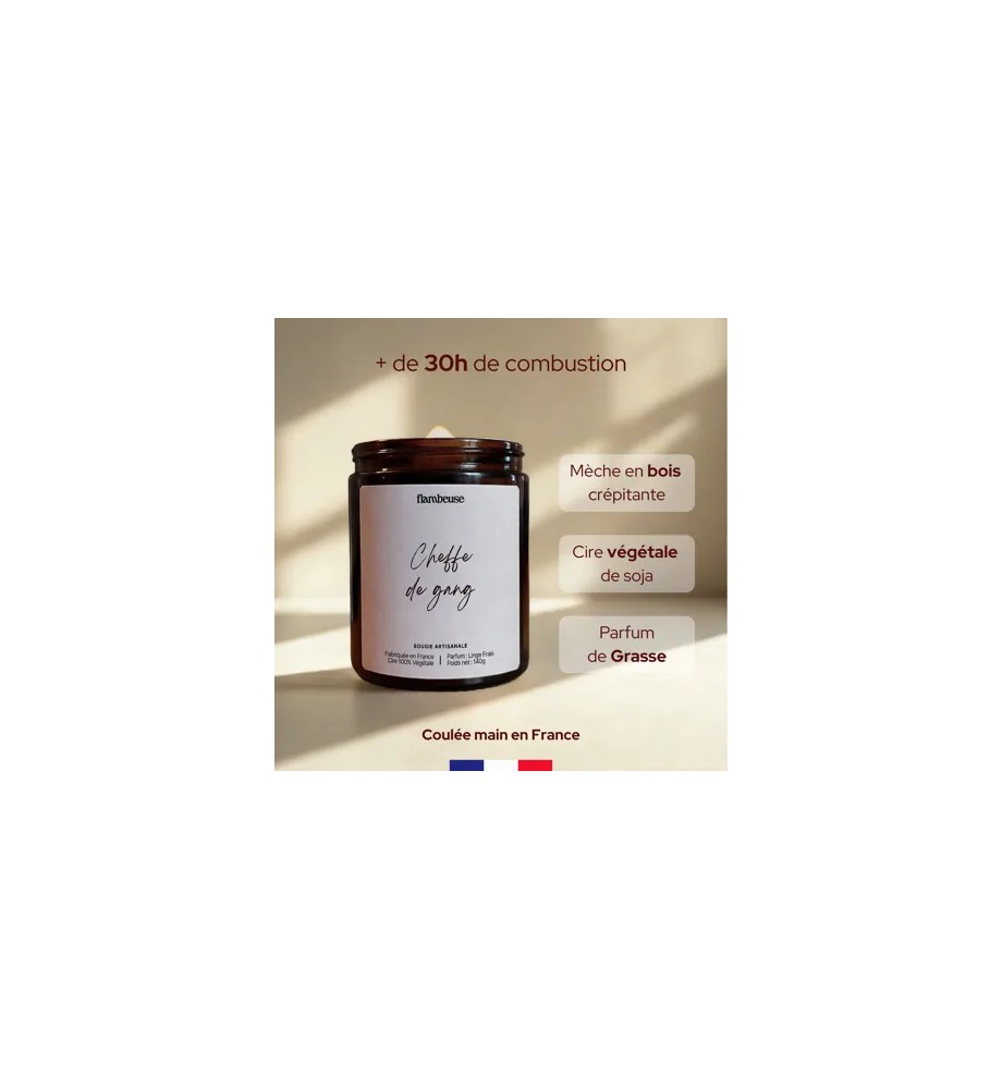 BOUGIE CHEFFE DE GANG CERISE NOIRE