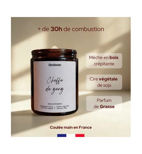 BOUGIE CHEFFE DE GANG CERISE NOIRE