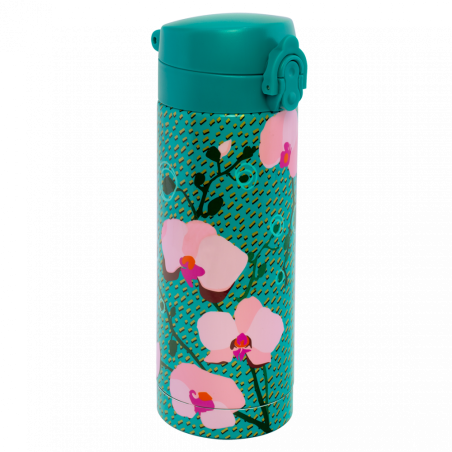 MUG ISOTHERME CLICK ORCHIDEE BLEU Pylones MUG ISOTHERME CLICK ORCHIDEE BLEU Pylones
