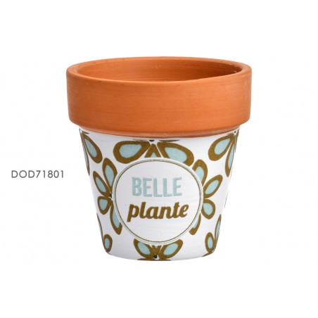 Cache pot « Smart 70's » fond blanc
